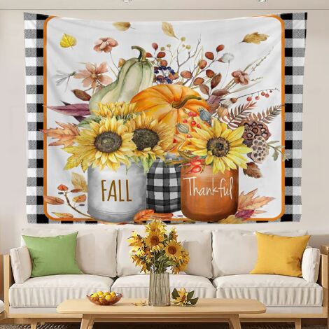 Tapisserie murale amusante et colorée pour chambre à coucher, nappes esthétiques pour la décoration murale 150x130cm (1/5)