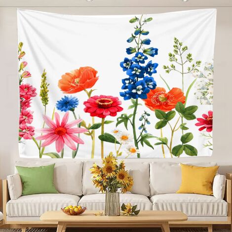 Tapisserie murale imprimée amusante pour la chambre à coucher, tissu de fond pour couvre-lit de plage, rideau 100x75cm (1/5)
