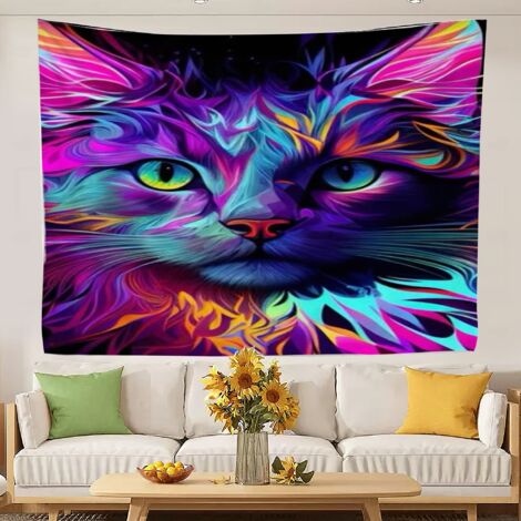Tapisserie imprimée amusante et tendance pour la chambre à coucher, nappe ou décoration de lit. 200x150cm (1/5)