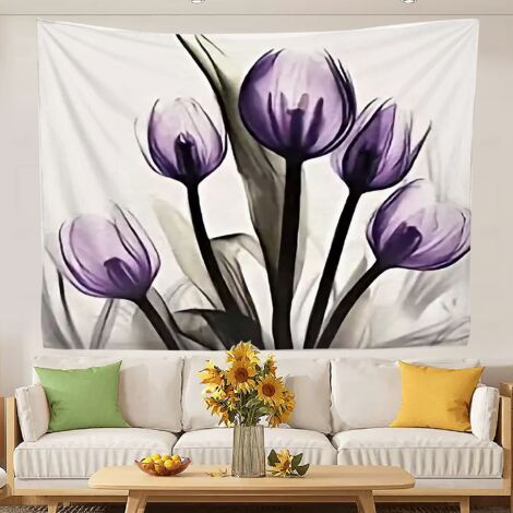 Tapisserie murale esthétique de style universitaire, nappes pour chambre à coucher, décoration murale 100x75cm (1/5)