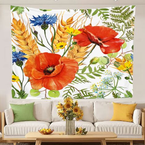 Tapisserie rétro style universitaire pour chambre à coucher 100x75cm (1/5)
