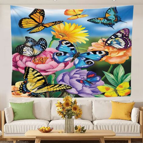 Tapisserie murale amusante et colorée pour chambre d'adolescente, séchage rapide. 150x130cm (1/5)