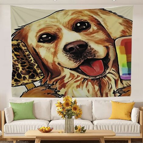 Tapisserie murale humoristique vintage pour chambre à coucher, séchage rapide, idéale pour la décoration de fêtes. 100x75cm (1/5)