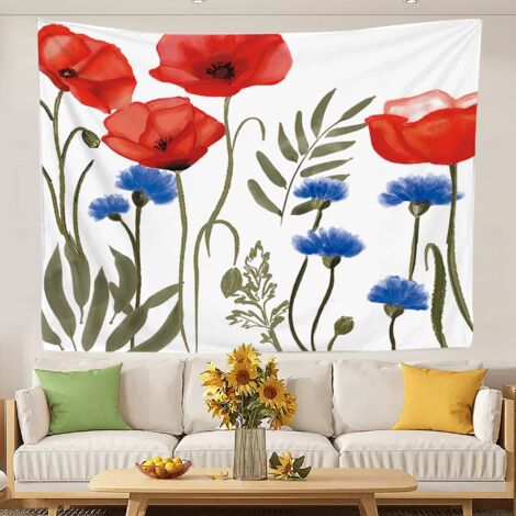 Tapisseries murales décoratives, couverture de plage aux couleurs vives, tissu de fond pour la décoration de chambre 100x75cm (1/5)
