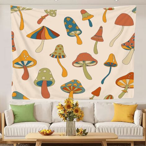 Tapisserie design tendance pour chambre d'adolescente, tissu de fond pour salon, rideau de porte ou séparateur de pièce 150x130cm (1/5)