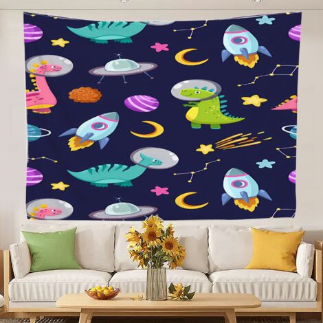 Tapisserie murale rétro tendance pour chambre à coucher, salon, rideau de porte ou de séparation. 200x150cm (1/5)