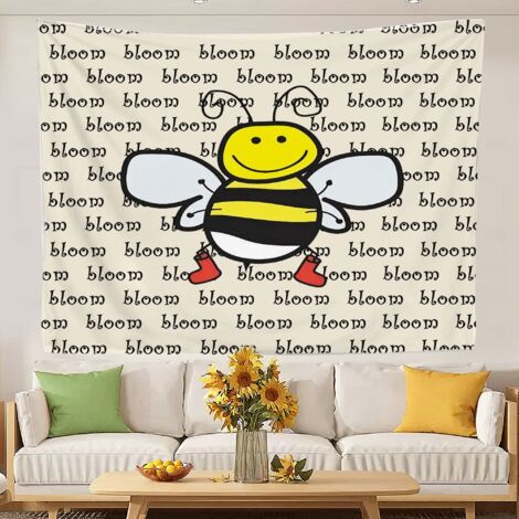 Tapisserie imprimée humoristique pour chambre à coucher, tissu de fond esthétique pour la décoration intérieure 100x75cm (1/5)