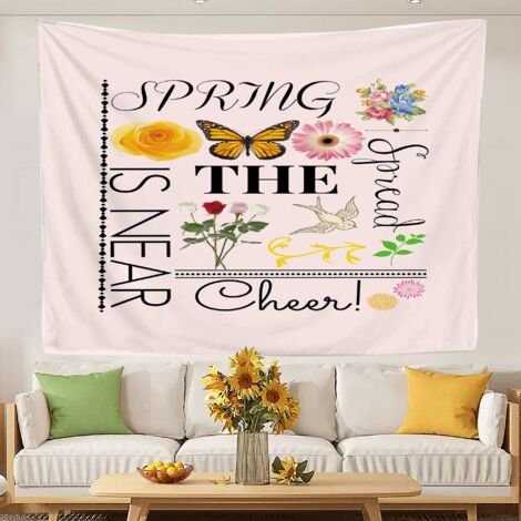Tapisseries murales décoratives tendance pour chambre d'adolescente, séchage rapide, idéales pour la décoration de chambre. 150x130cm (1/5)