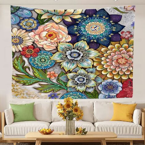 Tapisserie murale amusante et colorée pour chambre de femme ou d'adolescente 150x130cm (1/5)