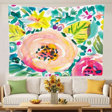 Tapisserie vintage amusante pour chambre à coucher, séchage rapide, idéale pour la maison ou le dortoir. 150x130cm (1/5)