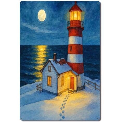 Plaque en Métal Style Vintage pour Café de la Mer Bureau Maison et Bar, Conçue pour Se Marier avec Tous les Styles de Décoration et Créer une Ambience Maritime 30x20 cm. (1/5)
