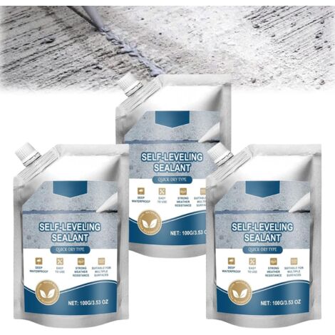 Lot de 3 Mastic de Réparation Béton et Dalles – Étanchéité Imperméable, Séchage Rapide, Adhérence Puissante