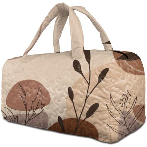 40,5x20,5x20,5cm Sac polochon matelassé polyester rétro, sac de voyage quotidien fait main, sac à provisions pour travail et shopping (1/5)