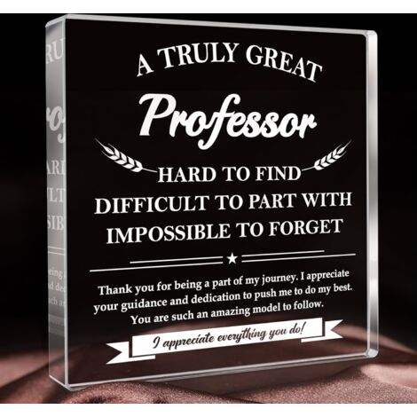 Cadeau de remerciement pour professeur, plaque décorative « Un excellent professeur », cadeau fête des enseignants, présent pour départ, retraite, anniversaire et reconnaissance entre collègues - 10x1 (1/5)