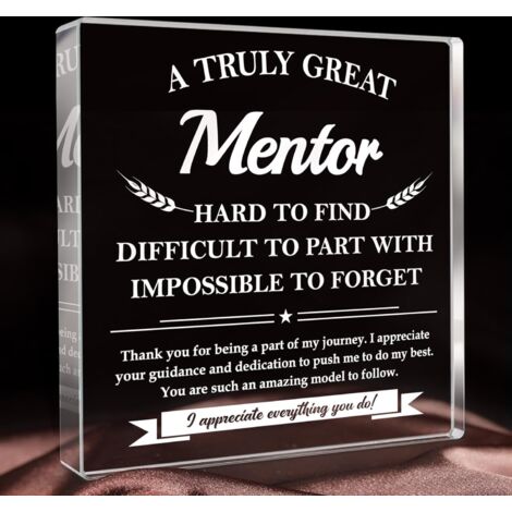 Cadeaux pour mentor homme et femme, cadeau de remerciement, plaque acrylique décorative pour remise de diplôme, cadeau fête des professeurs, départ, retraite, anniversaire et reconnaissance pour collè (1/5)