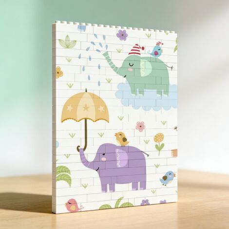 Cadre photo de construction DIY en briques, cadeau pour anniversaire et Saint-Valentin (1/5)