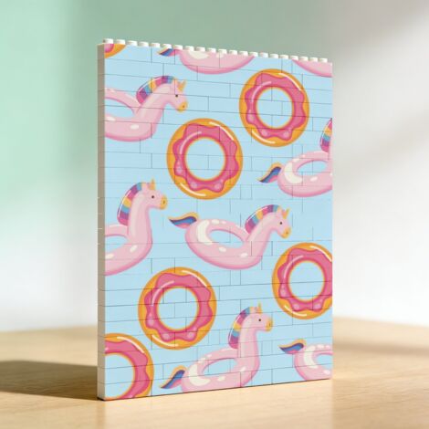 Cadre DIY en blocs et briques de construction, cadeau pour Saint-Valentin et anniversaire (1/5)