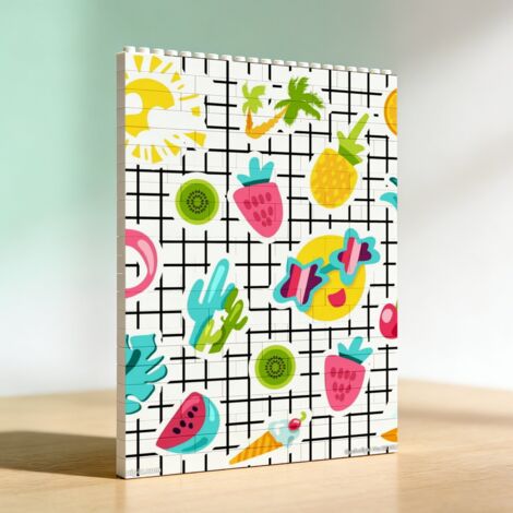 Cadre d’anniversaire DIY en briques de construction, cadeau de la Saint-Valentin (1/5)