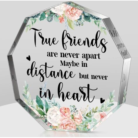 Plaque acrylique rose aquarelle – Cadeau d’amitié pour femme et jeune fille, anniversaire, départ, retraite, Noël Souvenir déco tendre pour meilleure amie et collègue (1/5)