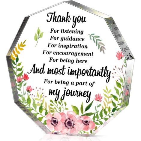 Plaque acrylique décorative Cadeau de remerciement & Noël pour femme Cadeau départ reconnaissance collègue, employée, infirmière, enseignante Citations inspirantes pour décoration bureau et maison (1/5)