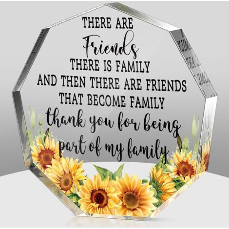 Plaque acrylique forme nonagone Cadeau d’amitié pour femme, jeune fille, meilleure amie Idée cadeau anniversaire, départ, retraite, Noël pour collègue (1/5)
