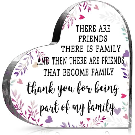 Plaque acrylique motif cœur – Cadeau d’amitié pour femme et jeune fille, anniversaire, départ, retraite, Noël Souvenir déco tendre pour meilleure amie et collègue (1/5)