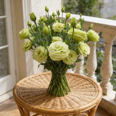 1000 Graines de Lisianthus Vert Émeraude Lucita – Eustoma Grandiflorum Original, Fleur Ornementale Rare pour Jardin et Pots