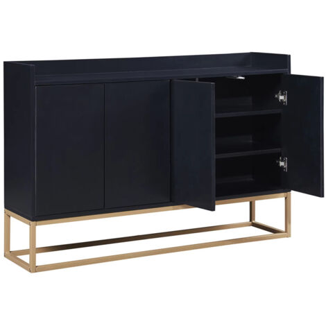 Sideboard 120×80×30 cm buffet moderne sans poignée 4 portes meuble salon salle à manger cuisine design (1/5)
