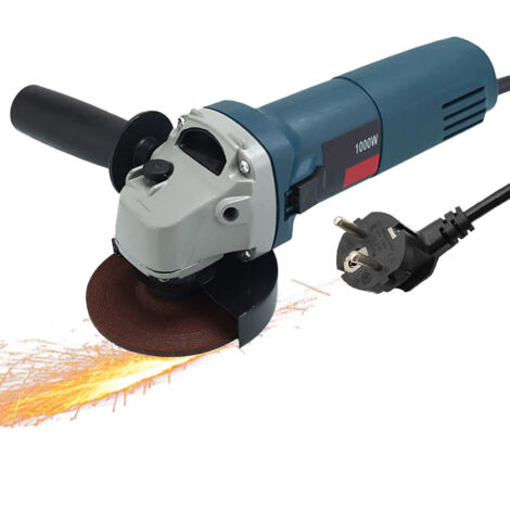 Meuleuse d’angle forte puissance – 1000 W – 12000 tr/min – 6 réglages de vitesse – Coupe, meulage, polissage