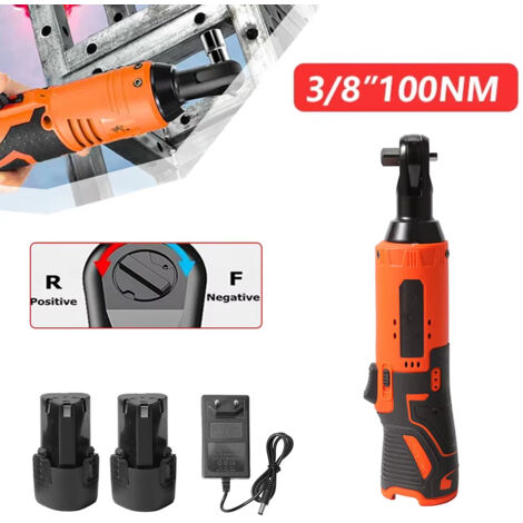 Tournevis rechargeable sans fil – Cliquet angle droit 3/8 pouce – Extraction vis/écrous – Outil réparation mécanique (1/5)