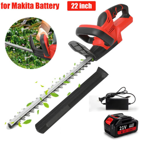 Taille-haie électrique sans balais 22 pouces – 1500 tr/min, sans fil, compatible batterie 21V Makita, outil de jardin pour taille des arbustes (1/5)