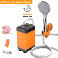 Douche électrique extérieure, pompe de douche Portable, Rechargeable par USB, pomme de douche à arroseur étanche pour Camping voyage arrosage des animaux de compagnie, 4800mAh Type A