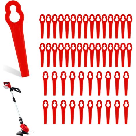 50Pcs Lames en Plastique de Rechange, Lame Coupe Bordure Tondeuse à Gazon en Plastique Lames pour Jardin et Pelouse Coupe Bordures rouge (1/5)