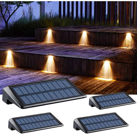 Lot de 4 Lampes de Clôture Solaires Étanches – Appliques Murales Extérieures pour Jardin et Clôture (1/5)