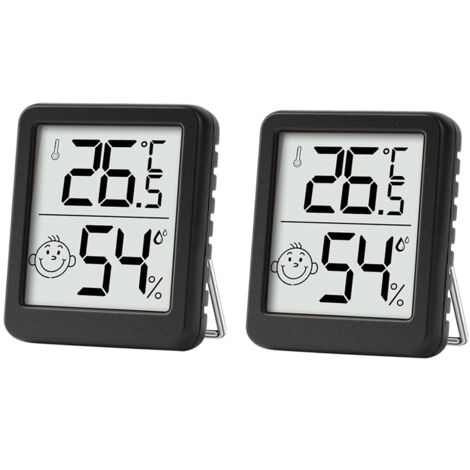 Lot de 2 Thermomètres Hygromètres Numériques Haute Précision – Moniteurs de Température et d’Humidité pour Intérieur (1/5)