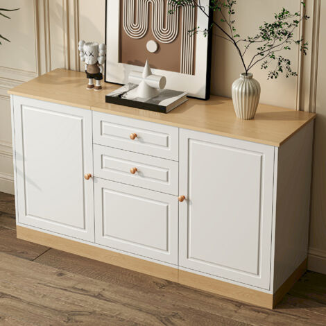 Buffet 3 portes 2 tiroirs – Meuble de rangement multifonction pour salon et salle à manger (1/5)