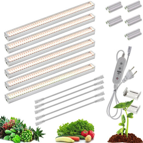 Lampe de Croissance LED Full Spectrum 6PCS 4000K – Lampe de Plante pour Plantes, Légumes et Fleurs