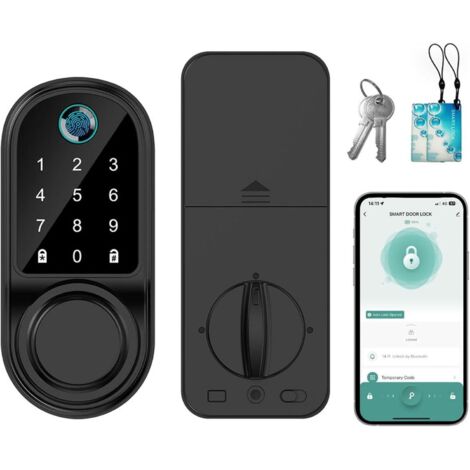 Serrure Connectée Bluetooth – Empreinte Digitale Clavier Code (1/5)