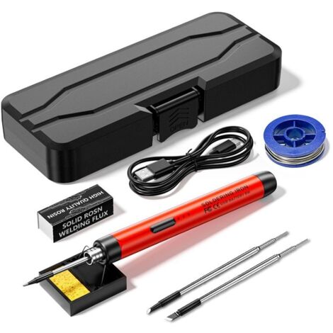 Kit Fer à Souder USB – 8W Température Réglable 300-450°C Écran LED (1/5)