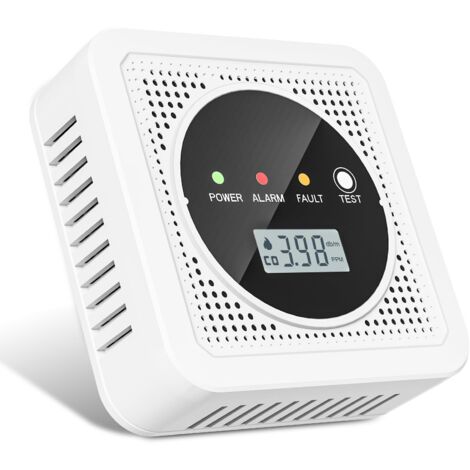 Détecteur Fumée et Monoxyde de Carbone 2-en-1 – Alarme 85dB Écran LCD Bouton Test Alerte Pile Faible (1/5)