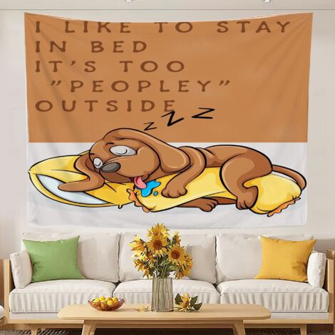 Tapisserie murale humoristique de style bohème pour chambre à coucher, nappes pour salon et chambre à coucher 100x75cm (1/5)