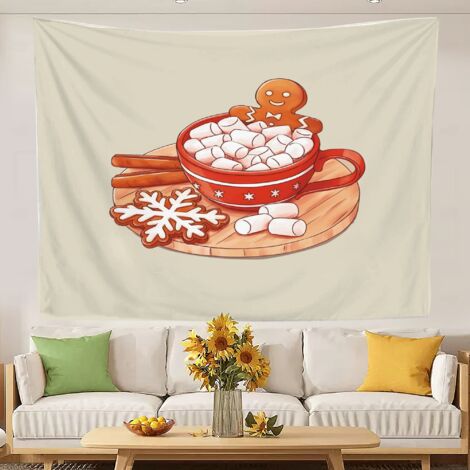 Tapisserie murale amusante et attrayante, idéale pour la chambre d'une adolescente. Nappe décorative pour chambre d'enfant. 100x75cm (1/5)