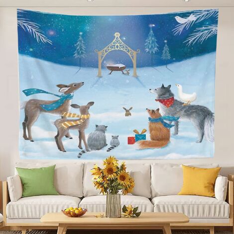 Tapisseries murales vintage pour la décoration de la chambre à coucher 150x130cm (1/5)