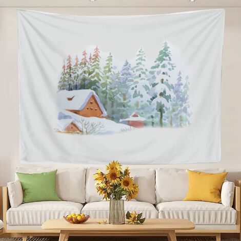 Tapisserie murale amusante, design attrayant, séchage rapide, idéale comme couvre-lit ou rideau de plage. 150x130cm (1/5)