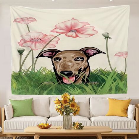 Tapisserie murale imprimée à motifs amusants, nappe, séparateur de porte ou rideau de séparation pour salon 150x130cm (1/5)