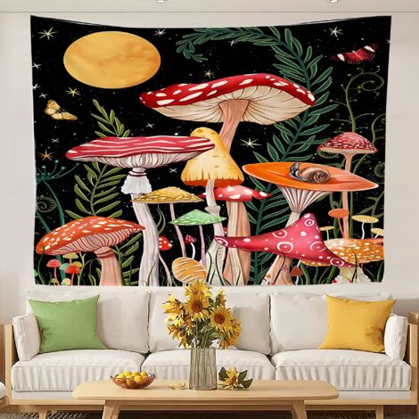 Décoration murale : tapisserie colorée à suspendre, idéale comme couvre-lit ou rideau de plage. 100x75cm (1/5)