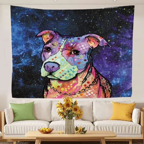 Tapisserie murale amusante et colorée pour chambre à coucher, séchage rapide, idéale pour les chambres d'étudiants. 150x130cm (1/5)