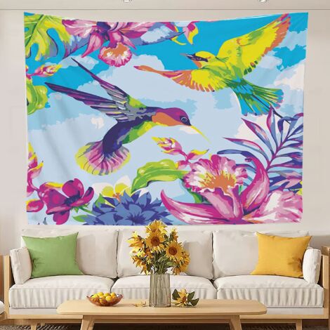 Tapisserie murale rétro amusante pour chambre à coucher, séchage rapide, idéale pour la décoration de la pièce. 100x75cm (1/5)
