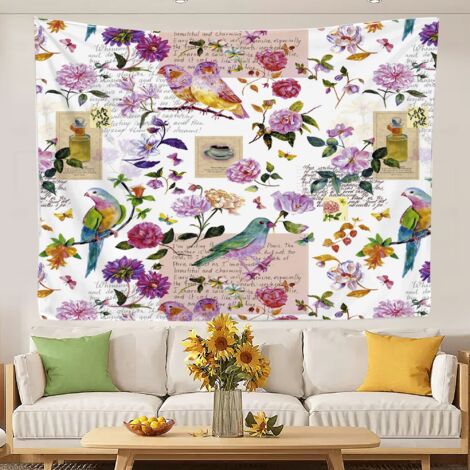 Tapisserie murale humoristique vintage, tissu de fond décoratif pour les murs 100x75cm (1/5)