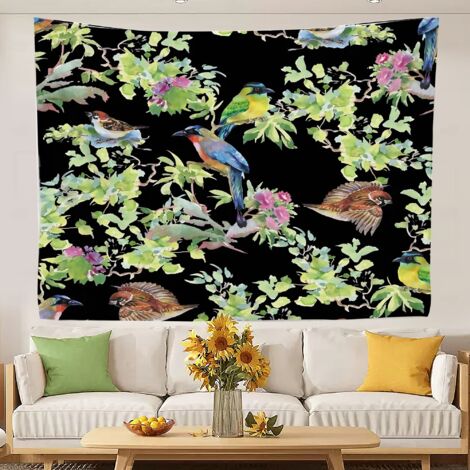 Tapisserie bohème amusante, idéale comme fond de chambre, rideau de séparation pour salon ou porte. 150x130cm (1/5)